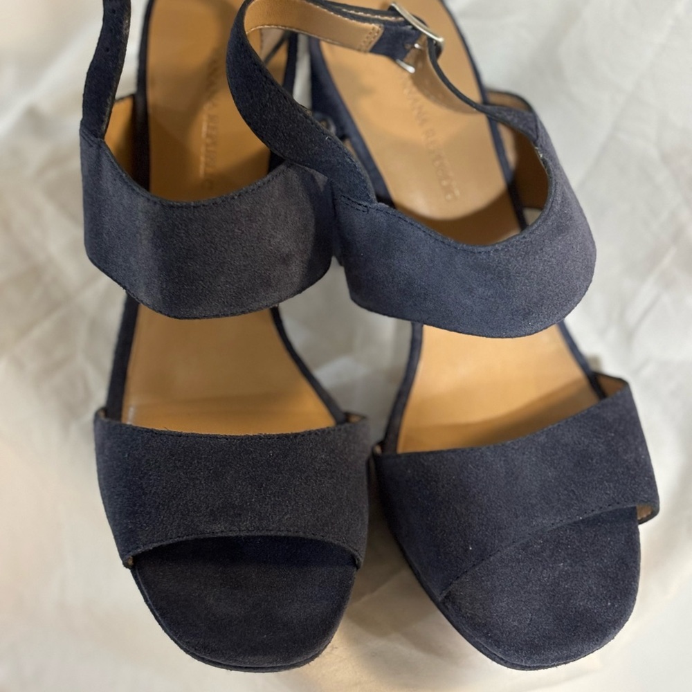 Banana Republic navy suede sandals